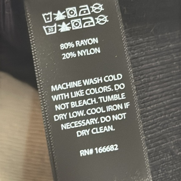 HOUSE OF HARLOW 1960 Black Midi Skirt Ivory Cream Trim Stripe Ribbed Size M - Picture 5 of 6